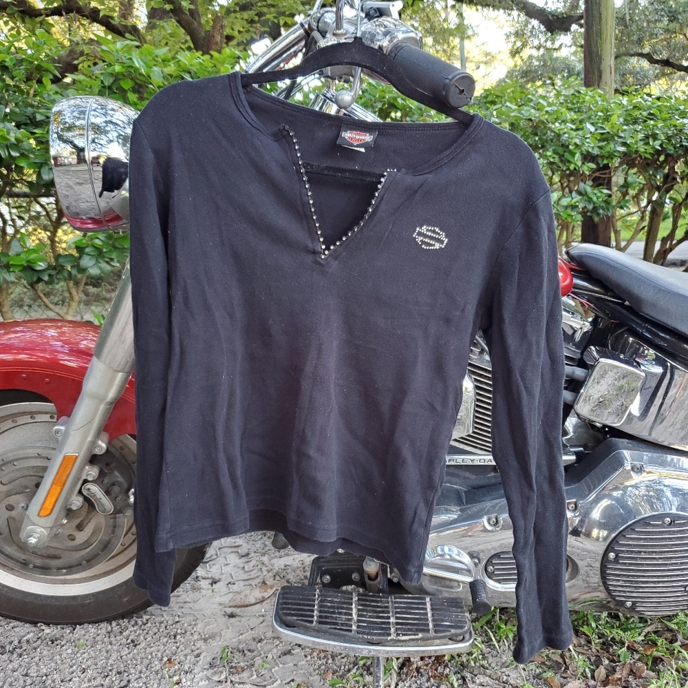 🏍Harly-Davidson Womens Long Sleeve Shirt Size M